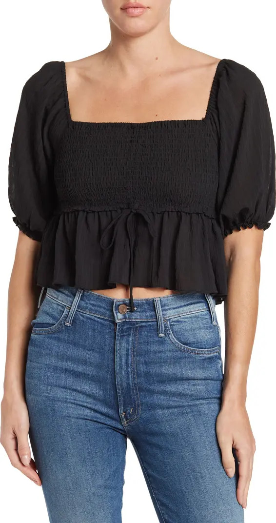 Off-The-Shoulder Puff Sleeve Smocked Top | Nordstrom Rack