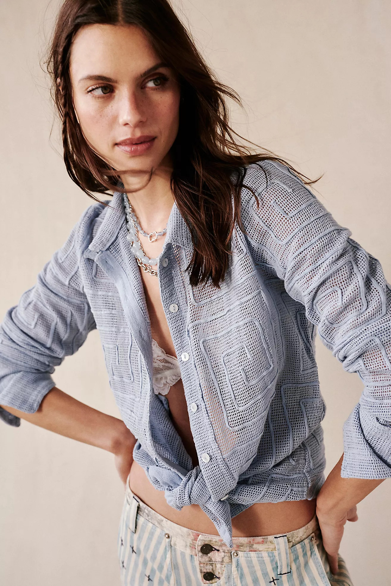 We The Free Geo Soutache Shirt | Free People (Global - UK&FR Excluded)