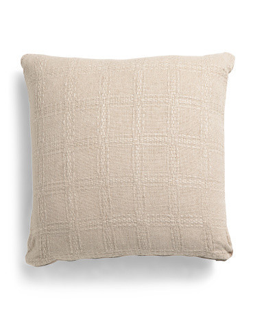 20X20 Woven Natural Pillow, Polyester | TJ Maxx