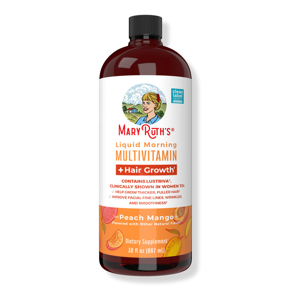 MaryRuth's Liquid Morning Multivitamin + Hair Growth Peach Mango - 30 oz | Ulta