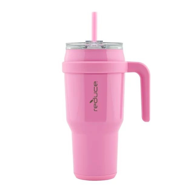 Reduce Cold1 Tumbler - Straw, Lid & Handle - Insulated Stainless Steel 40oz - Peony Pink | Walmart (US)