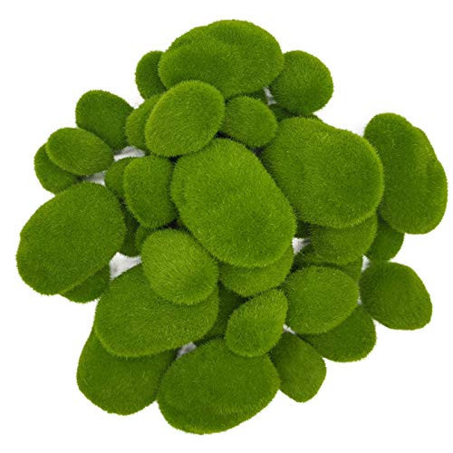 RONYOUNG 40PCS 4 Size Artificial Moss Rocks Decorative, Green Moss Balls,Moss Stones, Green Moss Covered Stones, Fake Moss Decor for Floral Arrangements, Fairy Gardens and Crafting | Amazon (US)