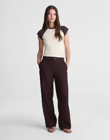 The Zoe Relaxed Straight Pant in 100% Linen | Madewell