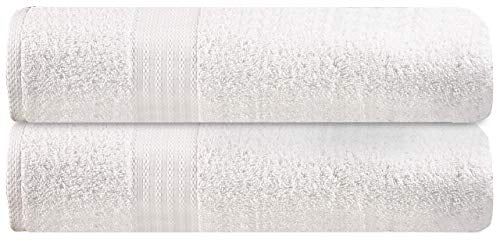 Glamburg Premium Cotton Oversized 2 Pack Bath Sheet 35x70 - 100% Pure Cotton - Ideal for Everyday... | Walmart (US)