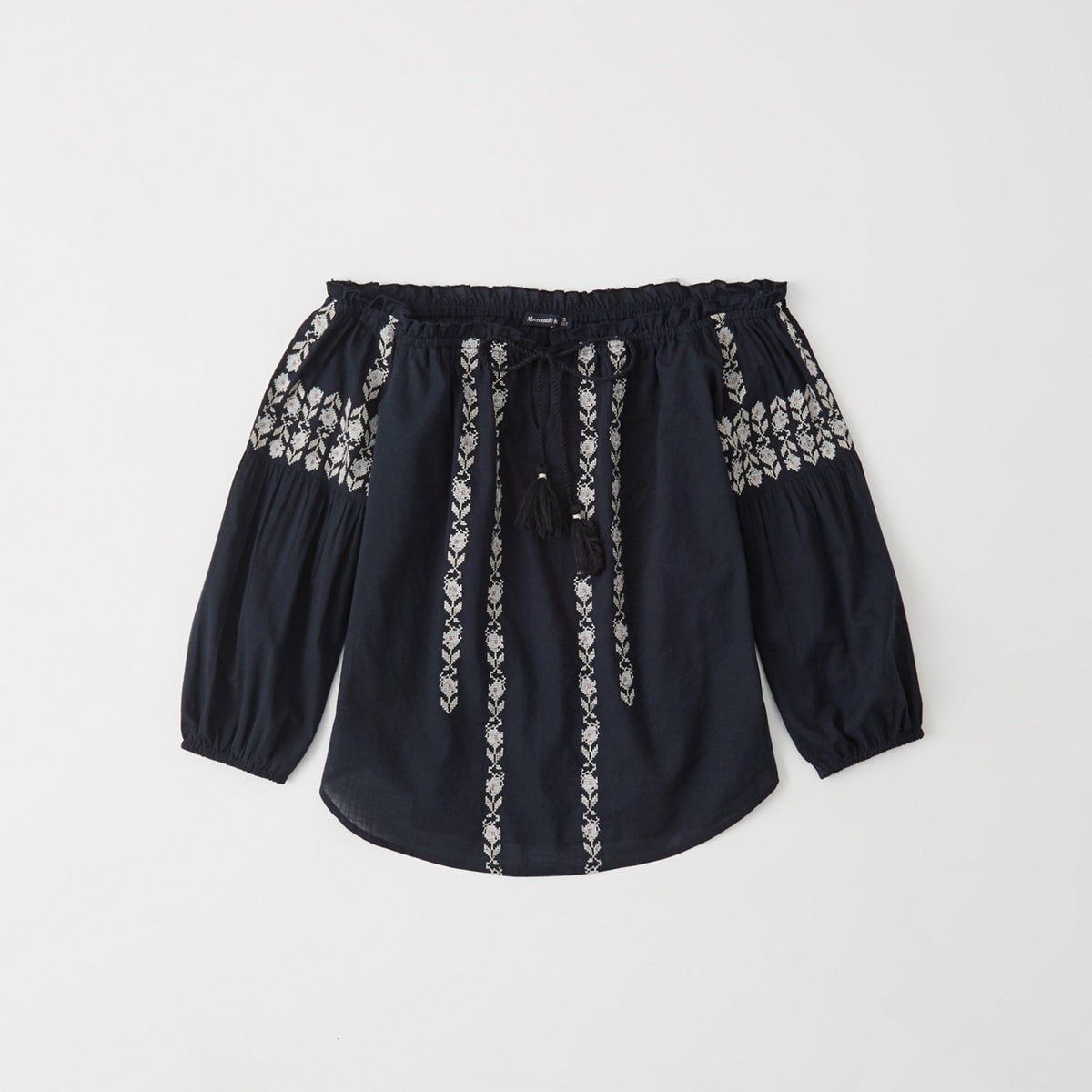 Embroidered Off-The-Shoulder Top | Abercrombie & Fitch US & UK