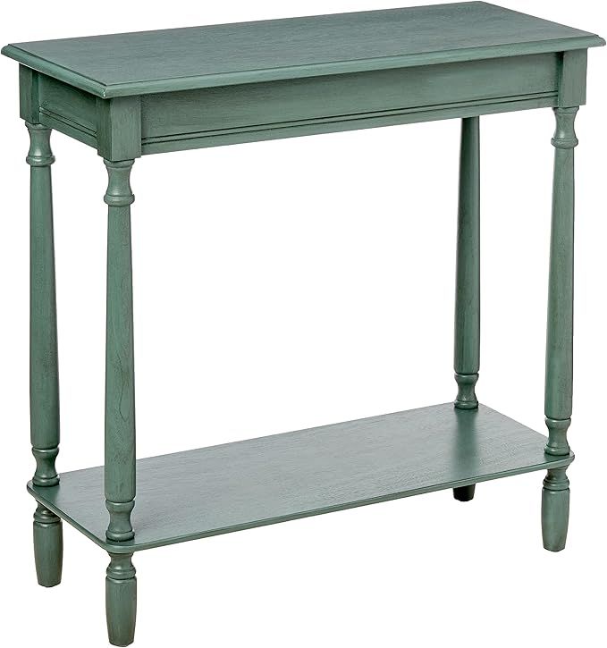 Décor Therapy Console Table, 28.25" W x 11.8" D x 28.25" H, Antique Teal | Amazon (US)