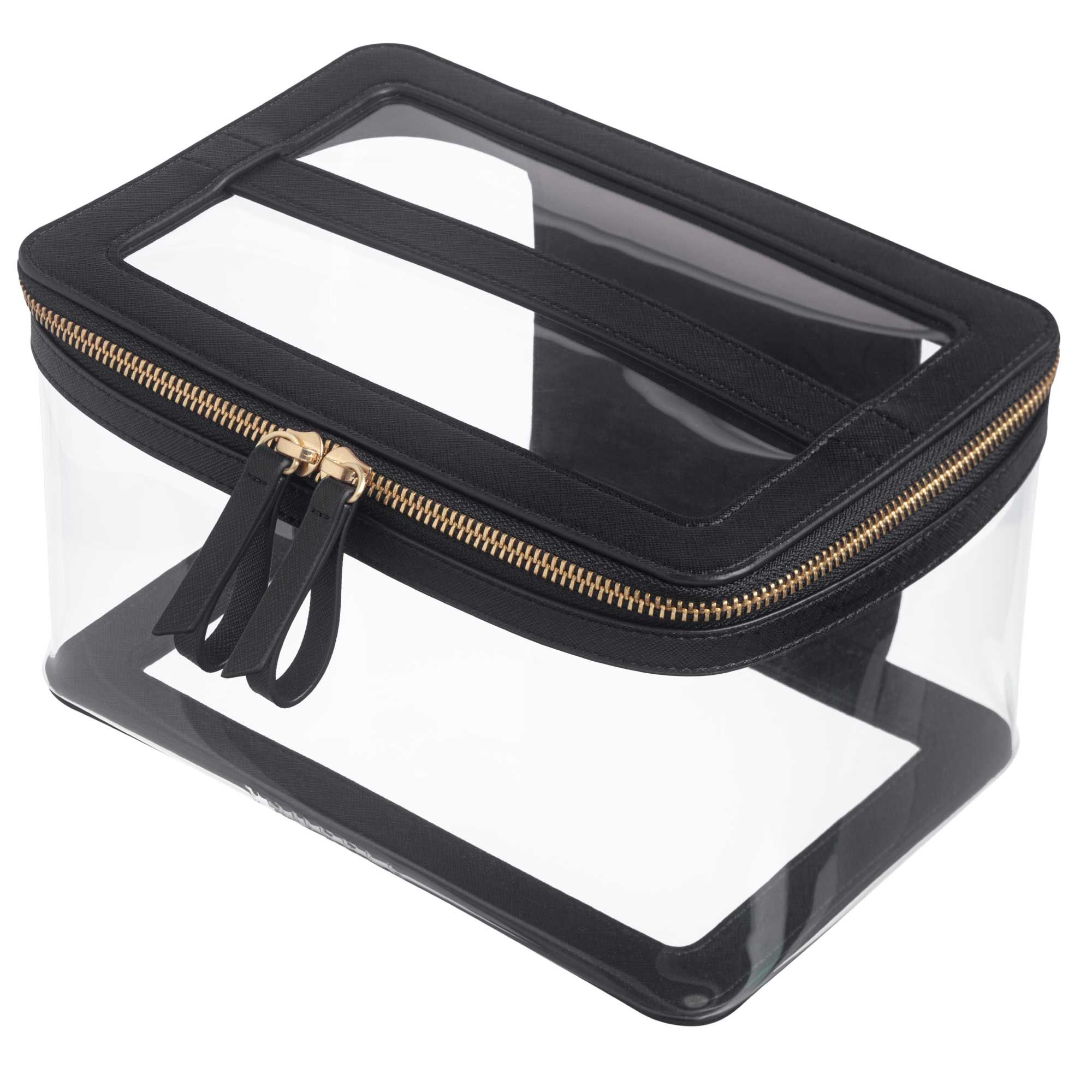 Clarity Train Case - Large Clear Cosmetic Train Case | Truffle | TRUFFLE