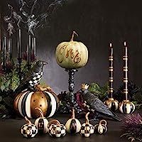 MacKenzie-Childs Beware Decorative Pumpkin Set for Fall Home Decor, Cute Halloween Decorations, 6... | Amazon (US)