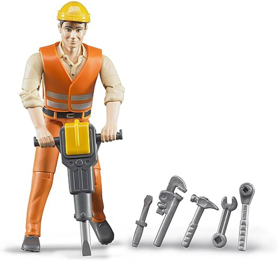 Bruder Construction Worker with Accessories | Amazon (US)