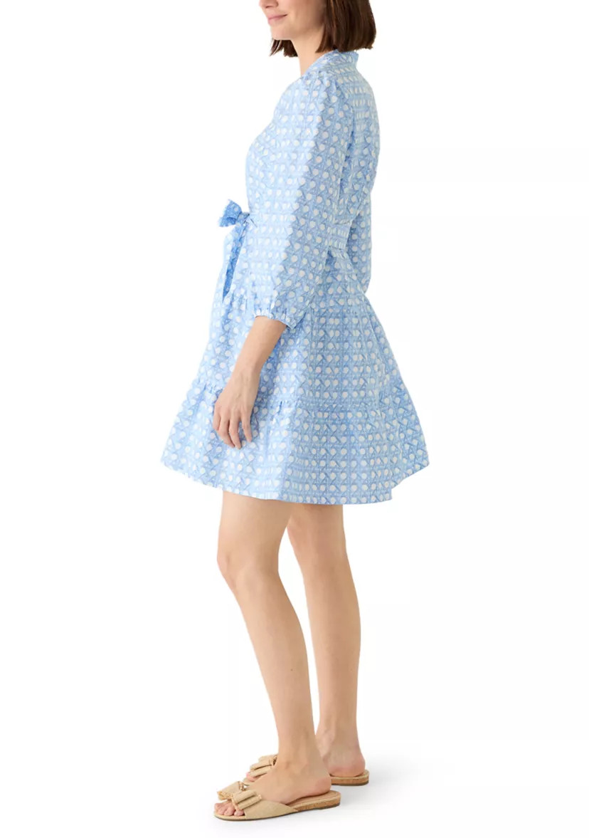 Women's 3/4 Sleeve Belted Peasant Dress | Belk