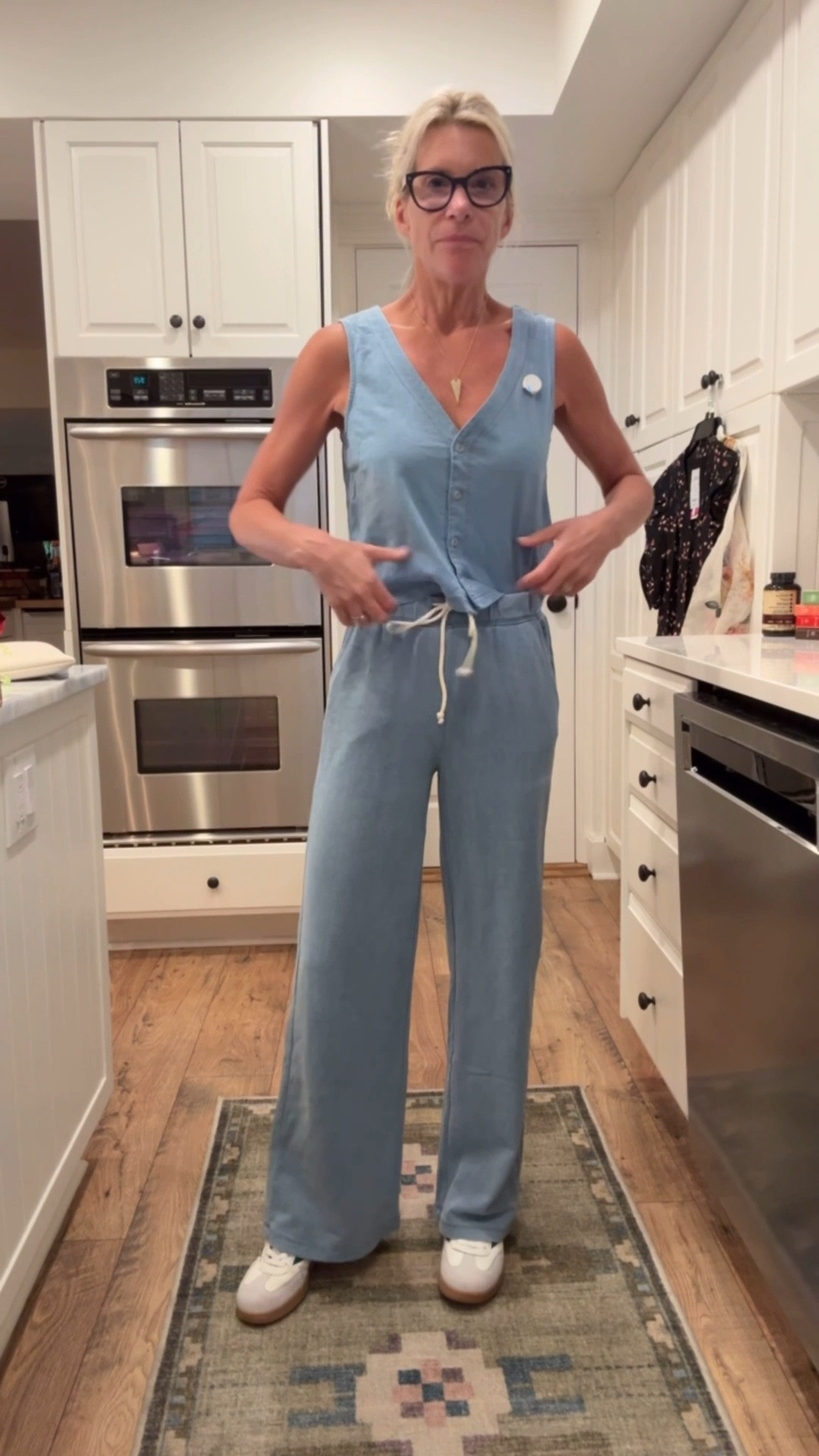 Test little set that is summer -friendly because the top is a v ne k tank top!  Love ur!  I’m in xs in pants and small in tank

#LTKootd #LTKOver40 #LTKActive