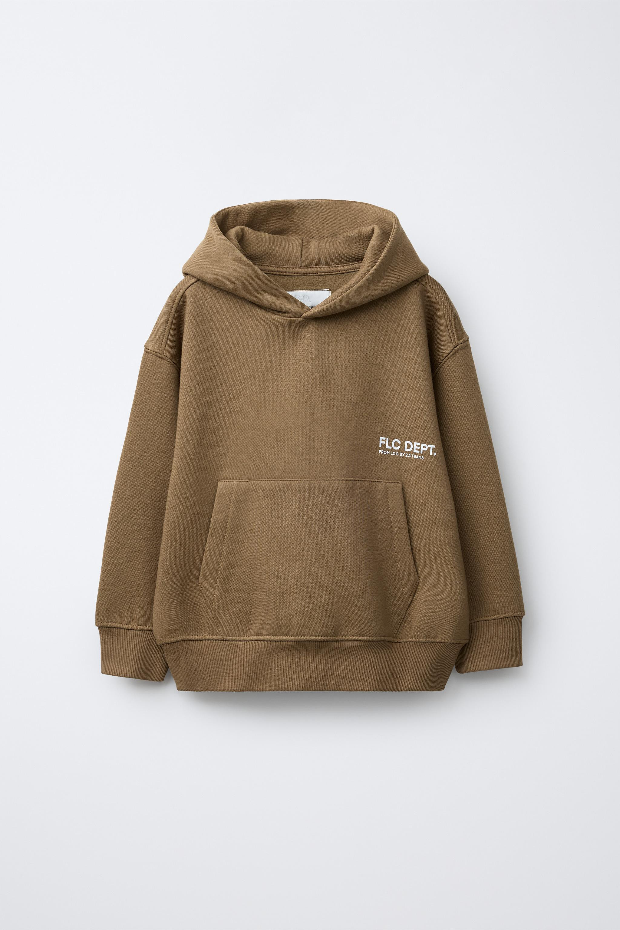 HOODED SWEATSHIRT WITH TEXT | Zara US