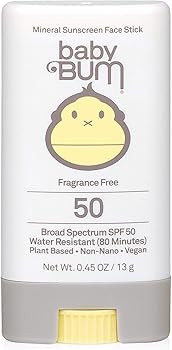 Sun Bum Baby SPF 50 Sunscreen Stick, Mineral Roll-On UVA/UVB Face and Body Protection for Sensiti... | Amazon (US)
