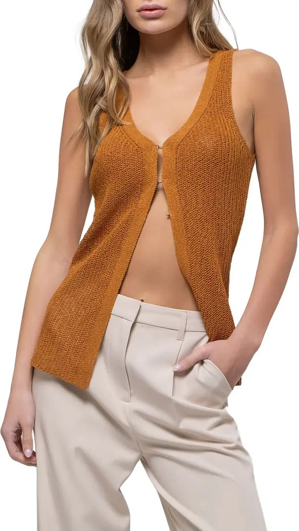 Blu Pepper V-Neck Longline Knit Tank Sweater | Nordstromrack | Nordstrom Rack