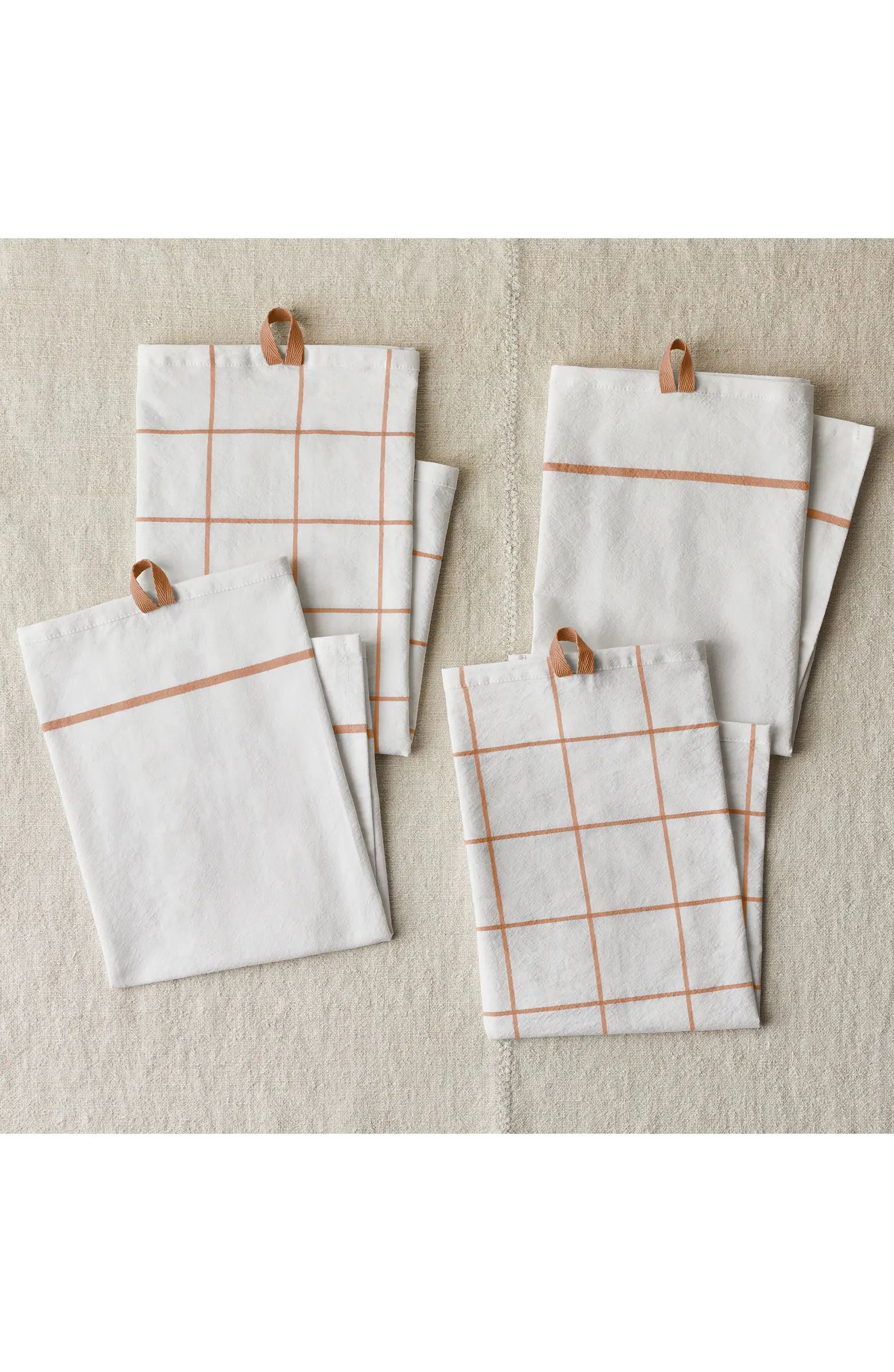 Five Two by Food52 Essential Set of 4 Flour Sack Kitchen Towels | Nordstrom | Nordstrom