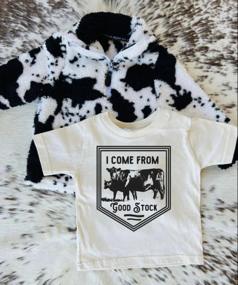I come from Good Stock western Tee!! Toddler Western Cowboy Cowgirl Ranch Cow Horse tshirt cattle... | Etsy (US)