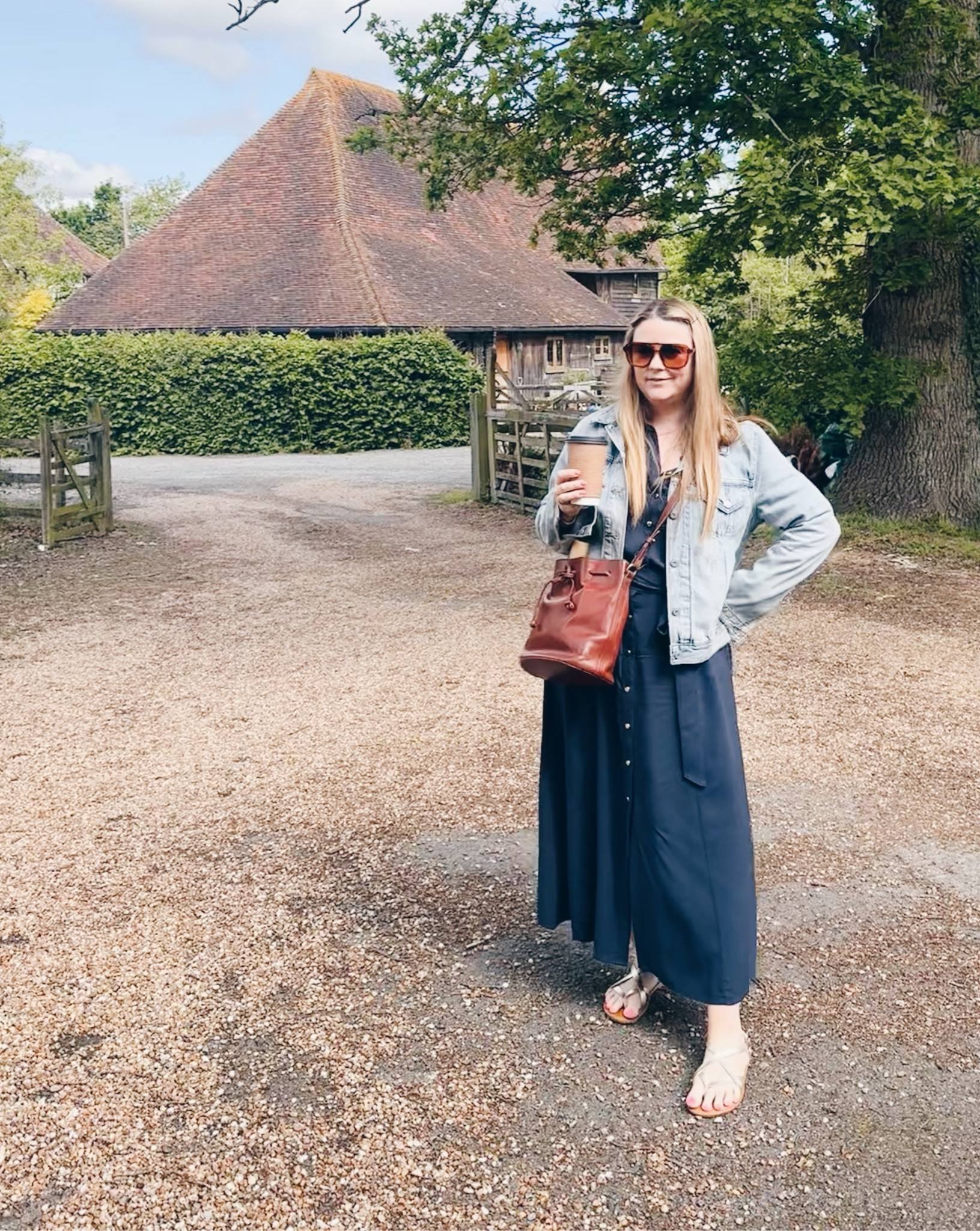 My outfit for London yesterday - perfect for spring and summer days! I love this dress so much and I have it in both black and navy - I’m a size 12 and the M is perfect 👌🏻 #H&M #Levis #AmazonUK #Sezane 

#LTKover40 #LTKeurope #LTKfindsunder50