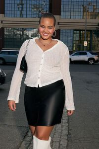 Plus Size Textured Ruched Shirt | Forever 21 (US)