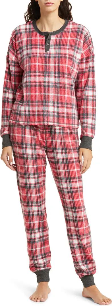 PJ Salvage Brushed Thermal Pajamas | Nordstrom | Nordstrom