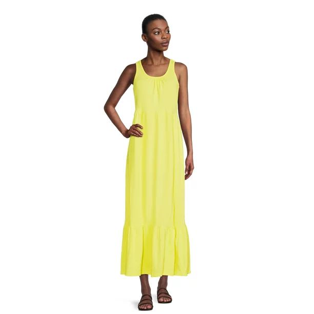 Time and Tru Women's Sleeveless Knit Maxi Dress | Walmart (US)