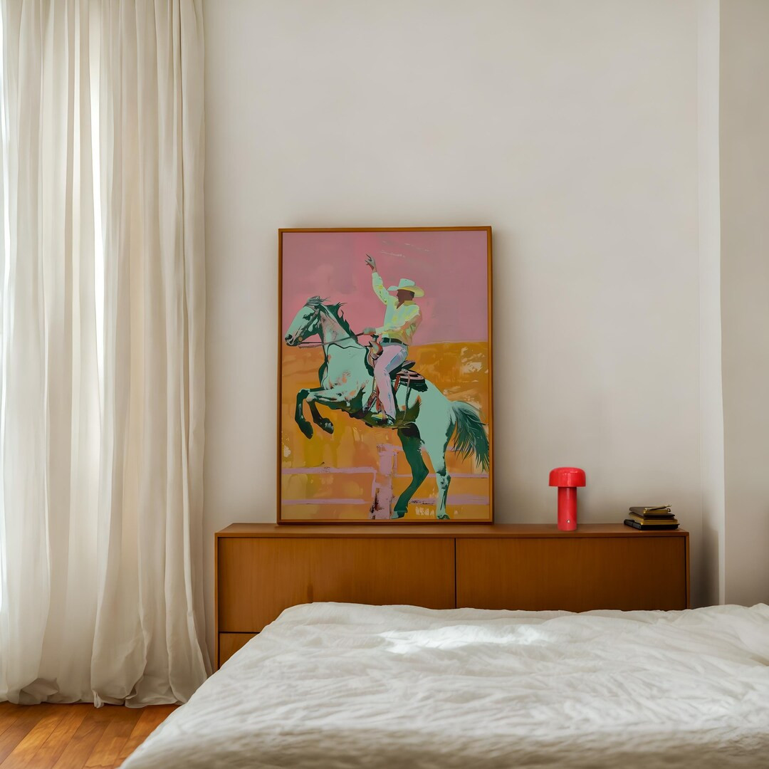 Cowboy 1 Art Print Western Aesthetic Decor Southwest Wall Art Cowboy Poster - Etsy | Etsy (US)