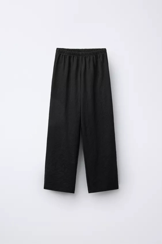 STRAIGHT LEG PIQUÉ PANTS | Zara US