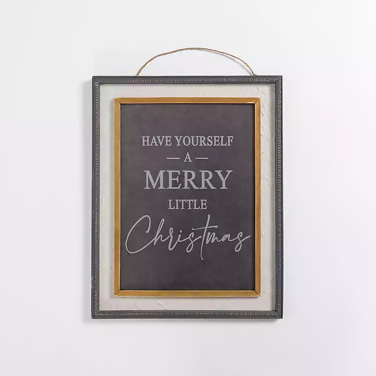 Merry Little Christmas Hanging Wall Plaque | Kirklands