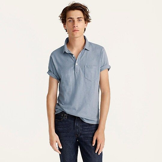 Garment-dyed slub cotton polo shirt | J.Crew US