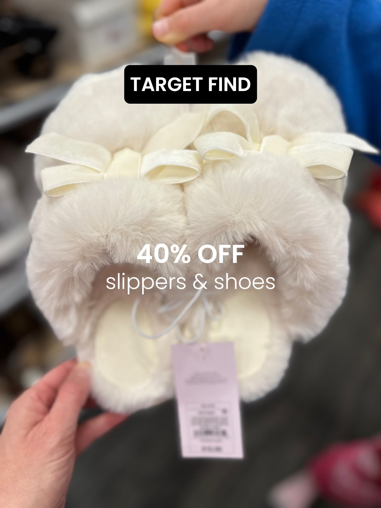40% off slippers and shoes at Target!

Fuzzy slippers come in multiple colors!#LTKShoeCrush 

#LTKSaleAlert #LTKCyberWeek #LTKGiftGuide