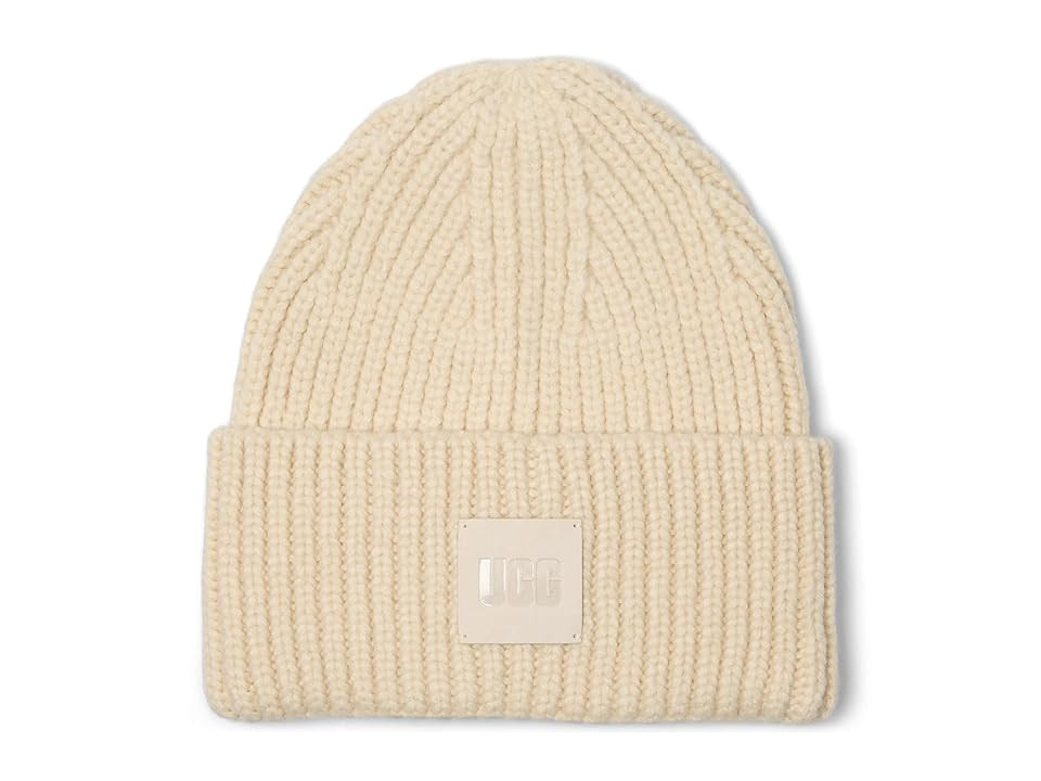 UGG Chunky Rib Men's Beanie Men's Beanies Cream, Acrylic/Nylon/Wool | Zappos