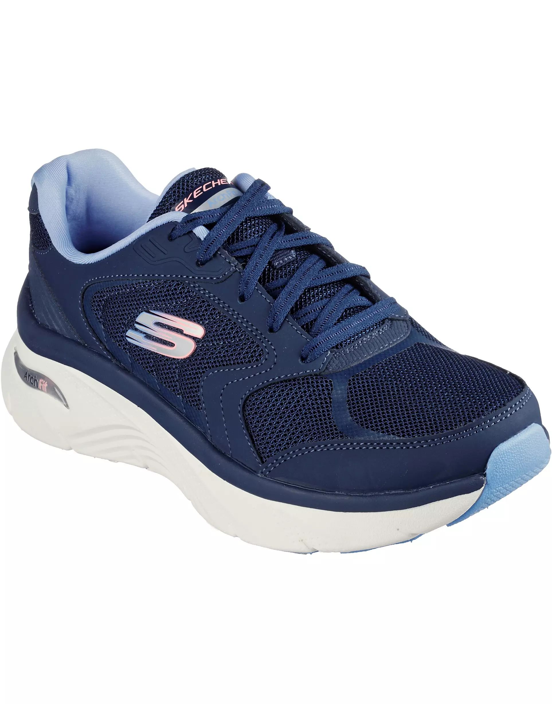 Skechers Arch fit d'lux trainers in navy | ASOS | ASOS (Global)