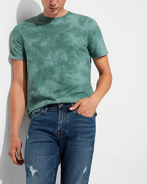 EDITION Teal Tie-Dye Crew Neck T-Shirt | Express