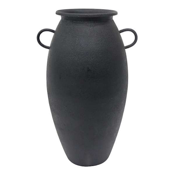Black Metal Vase With Handles, 13.7", sold by At Home | At Home