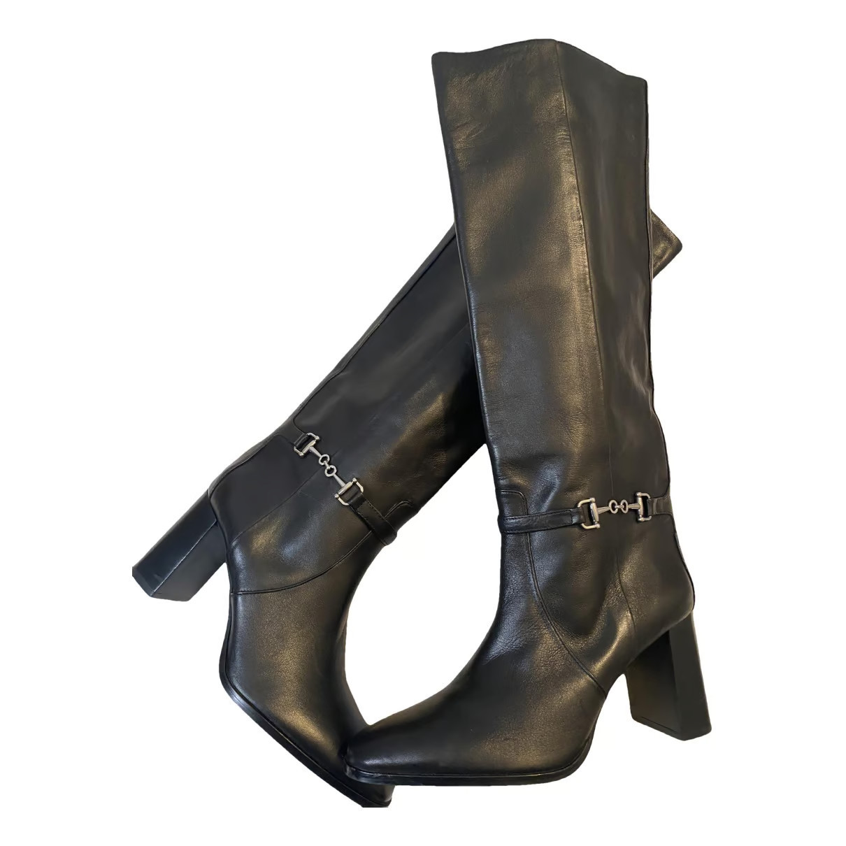 Massimo Dutti Leather riding boots | Vestiaire Collective (Global)