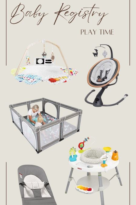 Baby Registry Play Time Essentials! Everything you need to entertain your baby with activities! 
•
•
#babybjorn #babydock #playpen #activitymat 

#LTKbaby #LTKfamily
