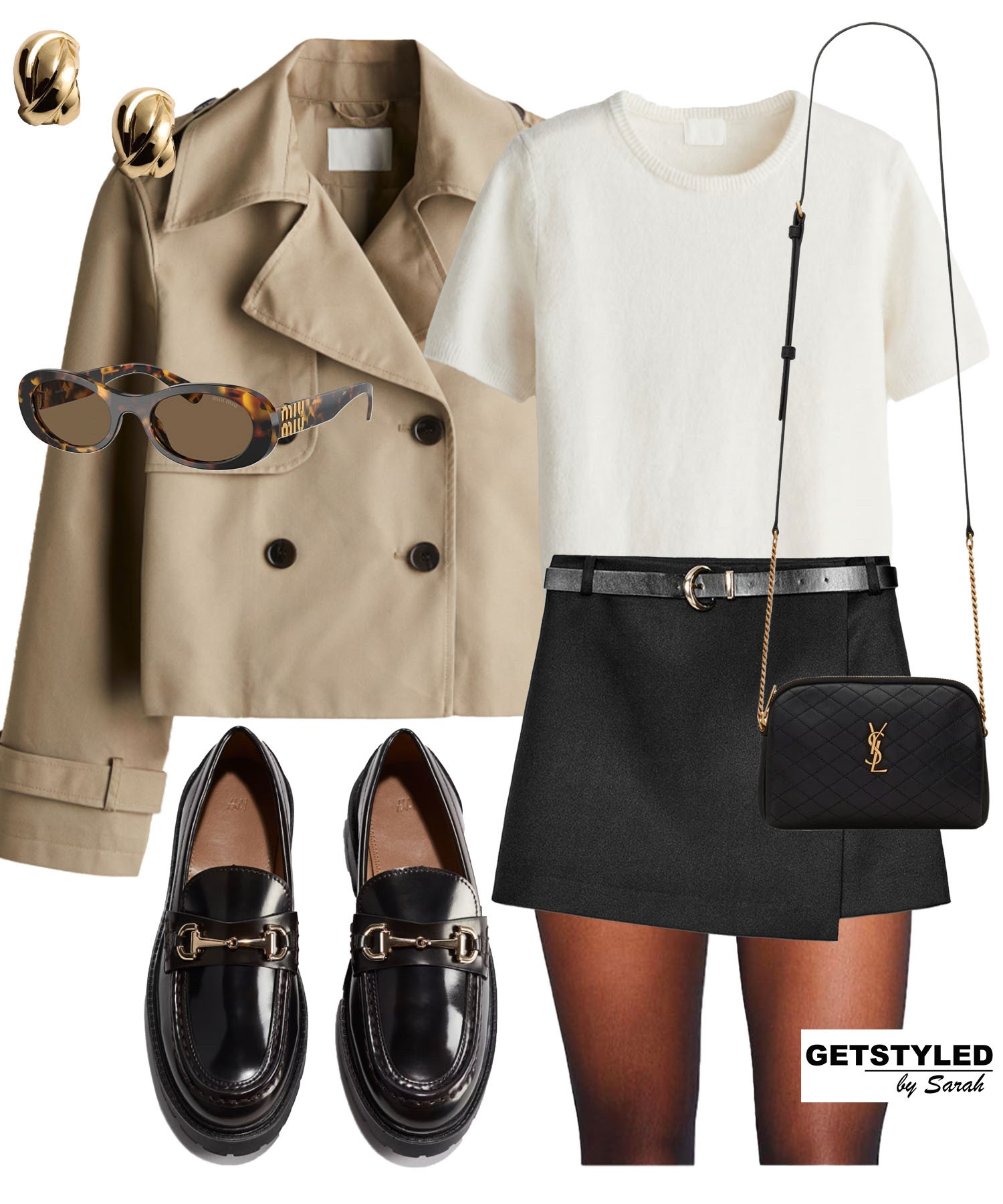Crop trench coat styling 🖤

#trench #trenchcoat #loafers #chic #croptrench #springstyle #springfashion 

#LTKshoes #LTKbag #LTKstyletip