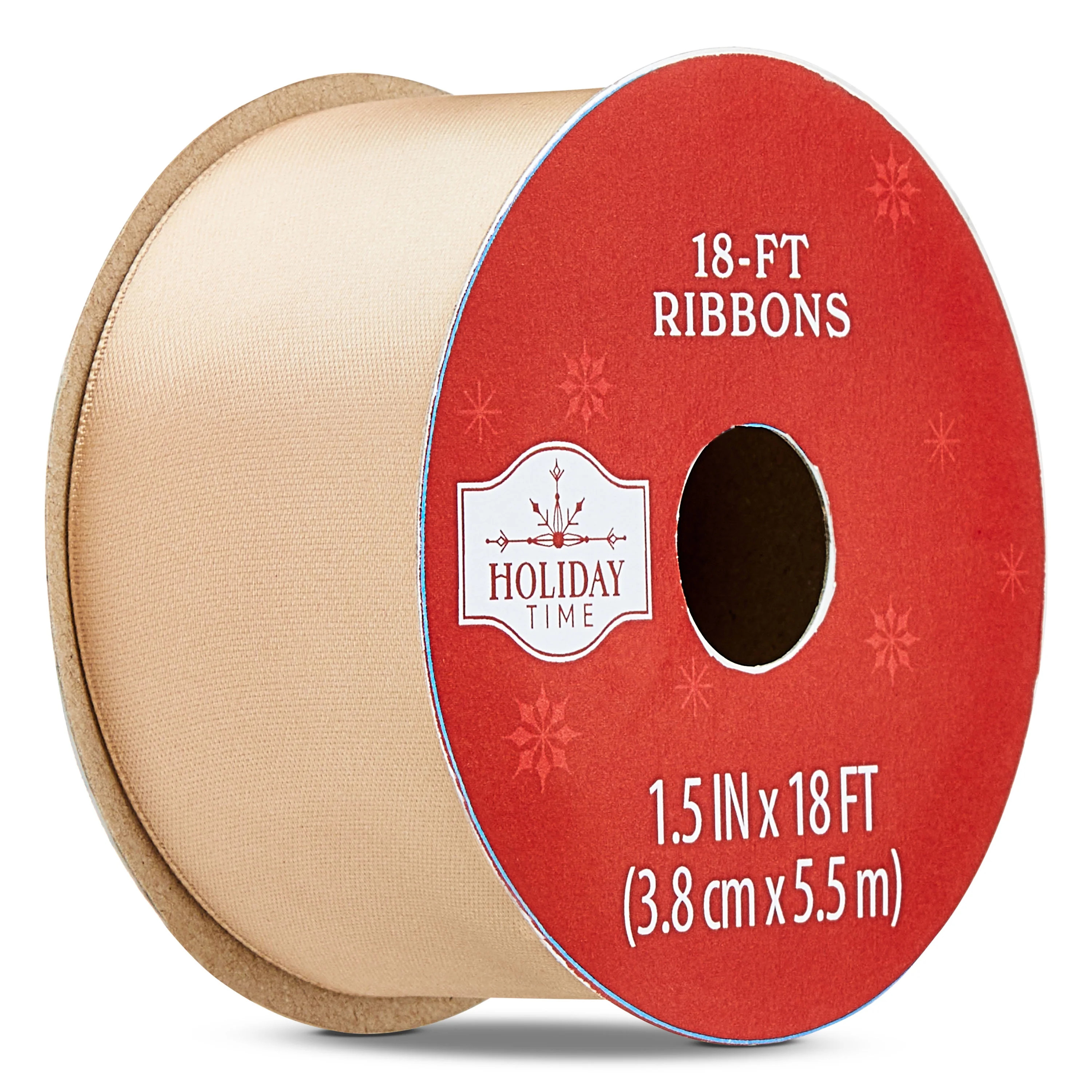 Champagne Christmas Ribbon, 1.5" x 18', by Holiday Time | Walmart (US)