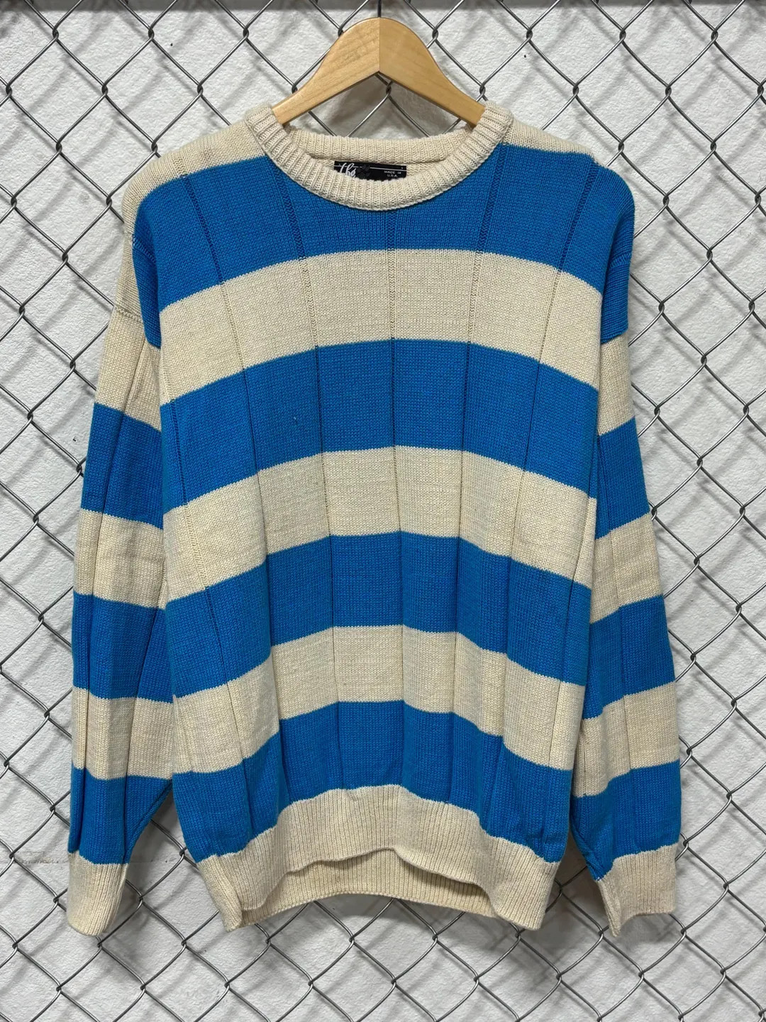 Vintage Lobos by Pendleton Blue White Striped Sweater Size XL | Etsy (US)