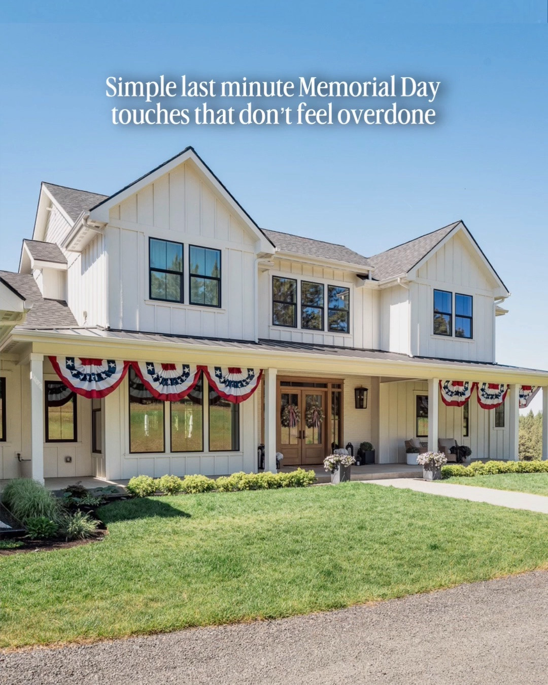 Simple last-minute Memorial Day decor ideas that still feel elevated 🇺🇸

I kept everything soft and neutral with buntings, ribbon, blue florals, small flags, and a few easy hosting touches I’ll keep up through the 4th of July 🤍

Memorial Day decor | patriotic decor | summer hosting | Americana decor | outdoor summer decor | Fourth of July decor | summer home decor

#LTKSaleAlert #LTKHome #LTKSeasonal