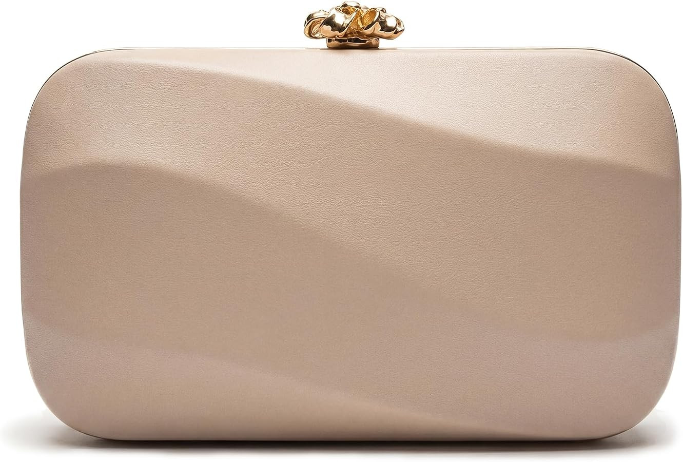 Gold Clutch Purse, Evening Clutch Bags with Chain, Flower Purse Handbags | Amazon (US)