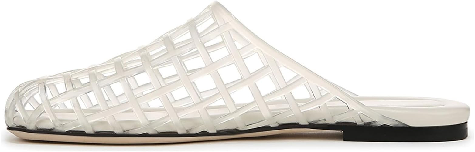 Amazon.com | UBWDU White Jelly Shoes for Women Slip on Closed Toe Jelly Mesh Flats Sandals Slides... | Amazon (US)
