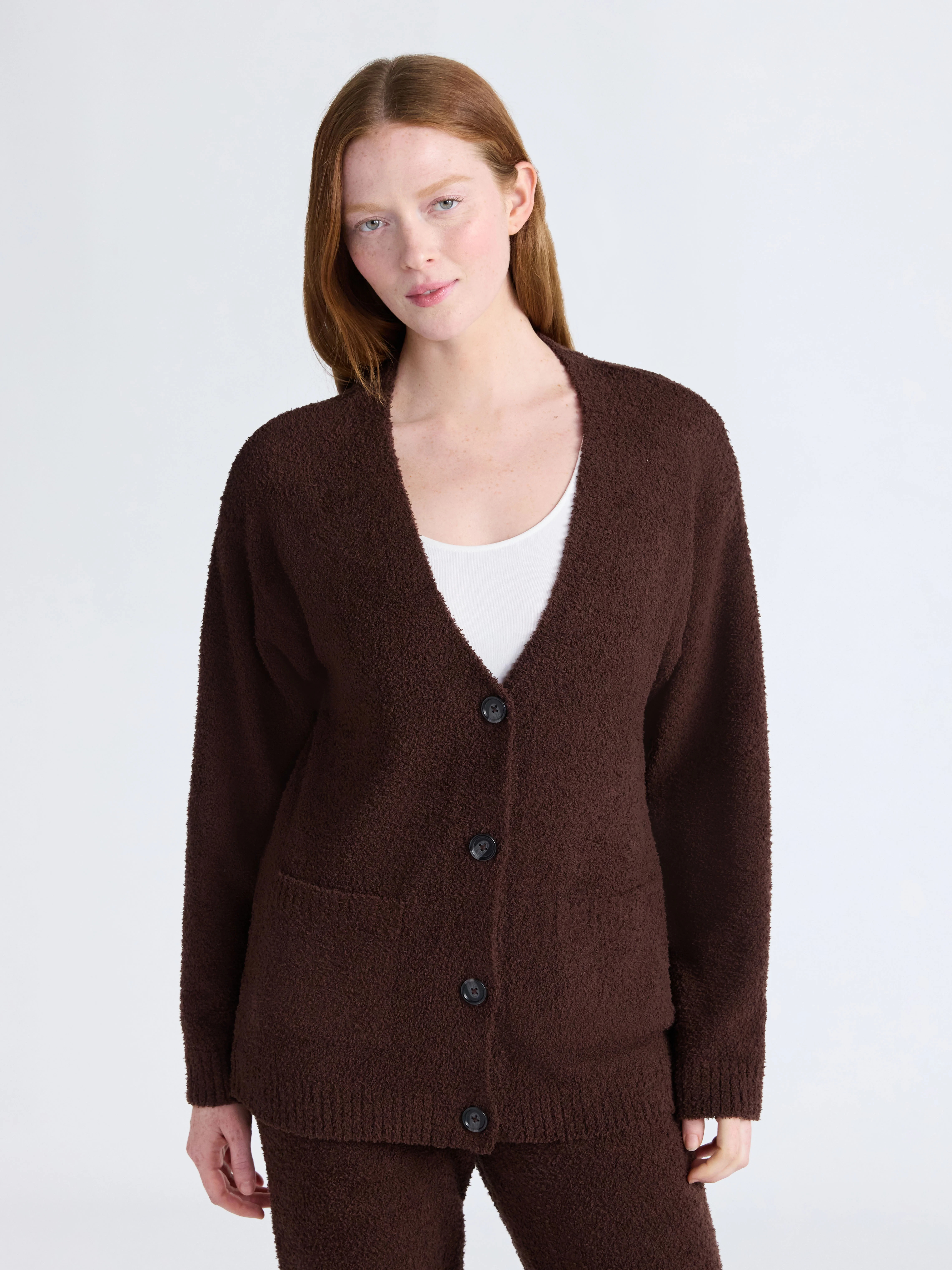 Joyspun Women's Fuzzy Front Pocket Cardigan, Sizes XS-3X | Walmart (US)