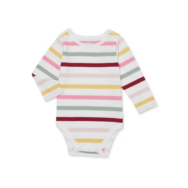 Garanimals Baby Girl Long Sleeve Print Bodysuit, Sizes 0-24 Months | Walmart (US)
