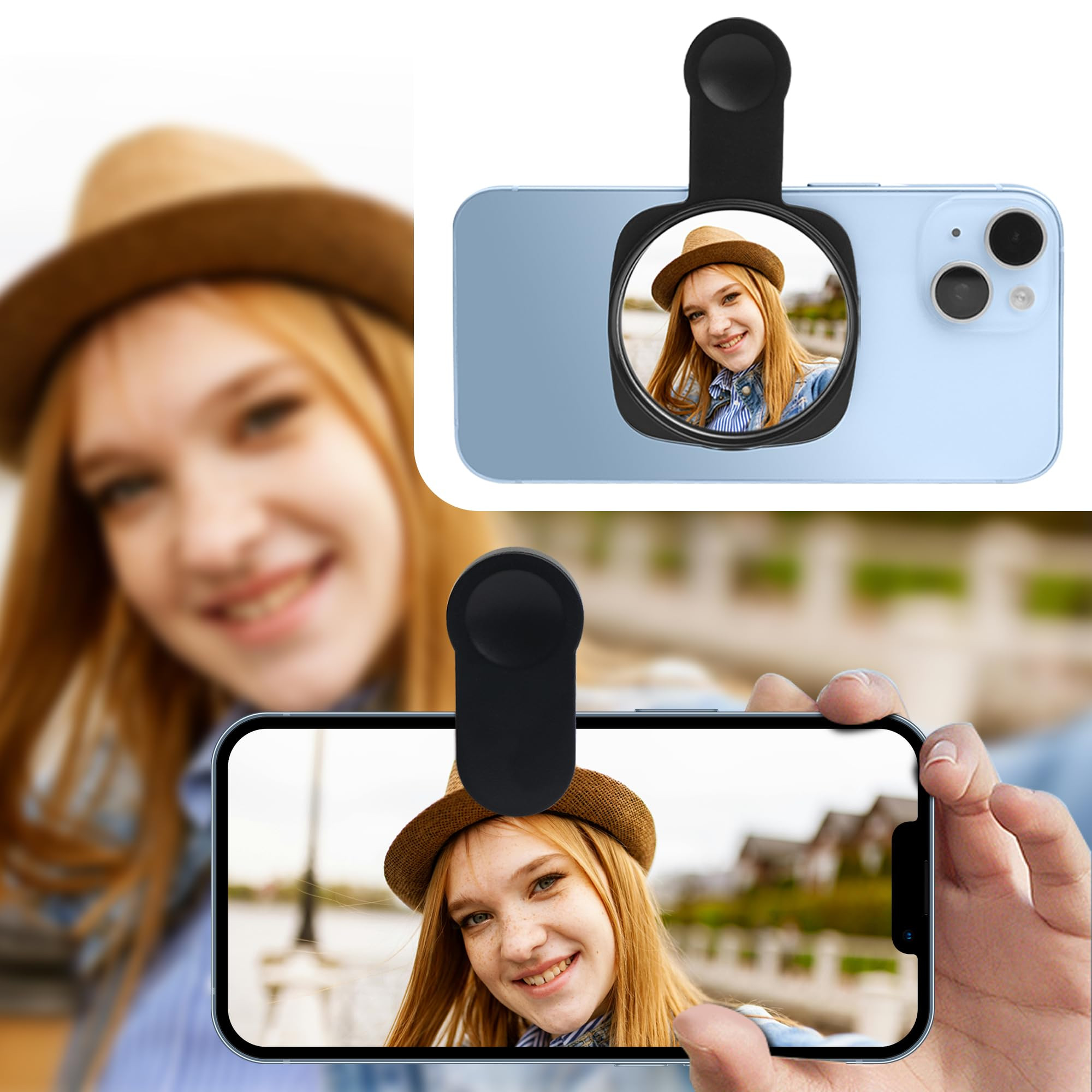 Phone Rear Camera Selfie Mirror - See How You Look in The Back Camera - for High Definition Photo... | Amazon (UK)