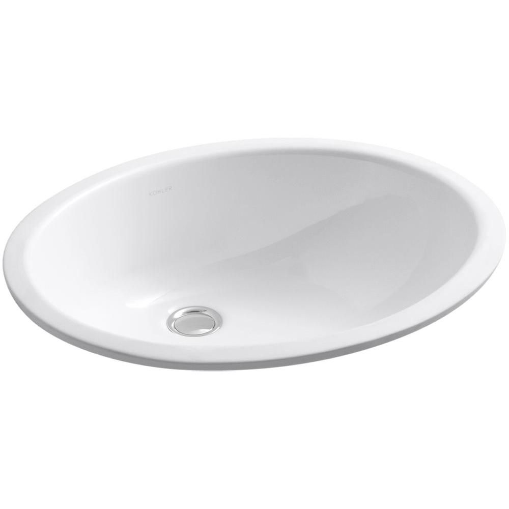 Caxton Vitreous China Undermount Bathroom Sink in White with Overflow Drain | The Home Depot
