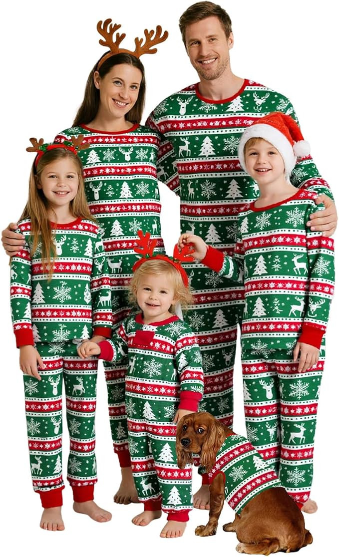 Feionusin Family Christmas Pajamas Matching Sets, Xmas Pjs Sets Holiday Sleepwear Matching Pajama... | Amazon (US)