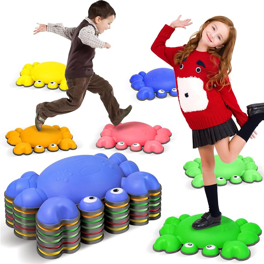 TOPNEW Toddler Stepping Stones for Kids, 6pcs Non-Slip Balance Stepping Stones for Promoting Chil... | Amazon (US)