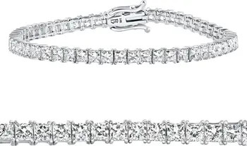 Bliss Diamond 9.20Ct Princess Cut Diamond 7" Tennis Bracelet 14k Gold Lab Grown | Nordstrom | Nordstrom
