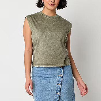 new!a.n.a Womens Crew Neck Sleeveless T-Shirt | JCPenney