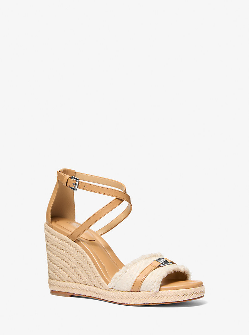 Mandy Linen Wedge Sandal | Michael Kors CA